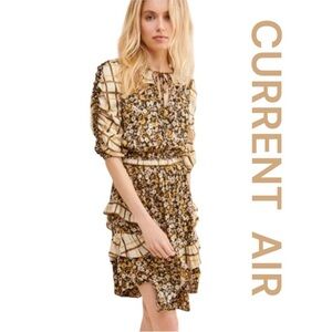 CURRENT AIR Floral Tiered Mini Dress, Size S.